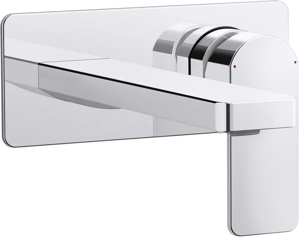 Kohler 22567-4-CP Parallel Single Handle Wall Mount Bathroom Sink Faucet in Polished Chrome