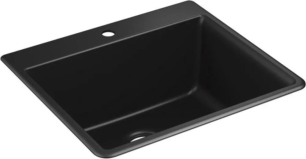 KOHLER 28003-1-CM1 Kennon 25 x 22 in. 1 Hole Composite Single Bowl Dual Mount Kitchen Sink