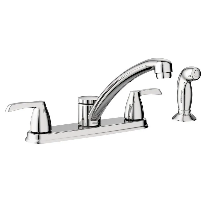 Moen 87046 Adler Two Handle Kitchen Faucet with Side Spray