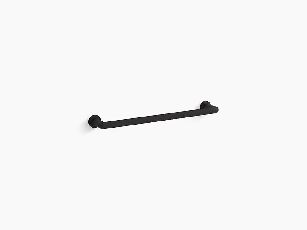 Kohler 97878-BL Kumin 18 in. Towel Bar in Matte Black