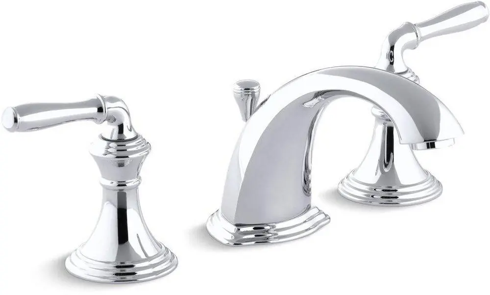 KOHLER 394-4-CP Devonshire Two Handle Widespread Bathroom Sink Faucet in Polished Chrome
