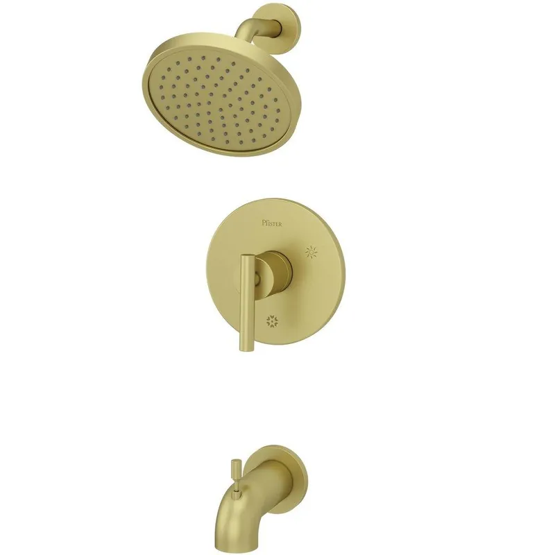 Pfister LG89-8NCBG Contempra One Handle Single Function Bathtub & Shower Faucet in Brushed Gold (Trim Only)