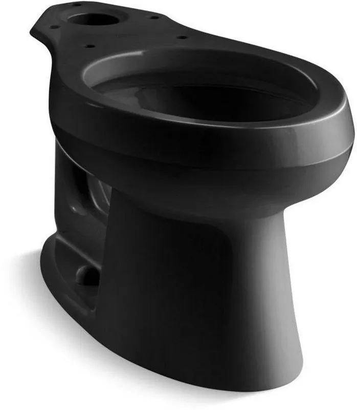 Kohler 4198-7 Wellworth Elongated Toilet Bowl in Black Black
