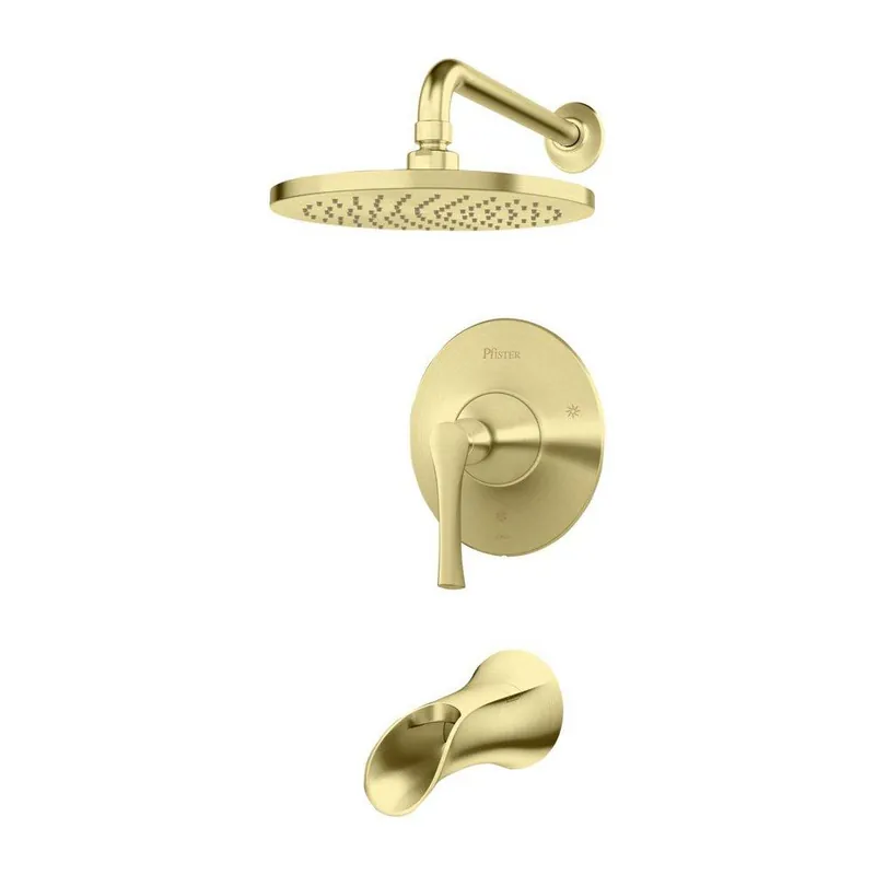 Pfister LG89-8RHBG Rhen One Handle Single Function Bathtub & Shower Faucet in Brushed Gold Trim Only