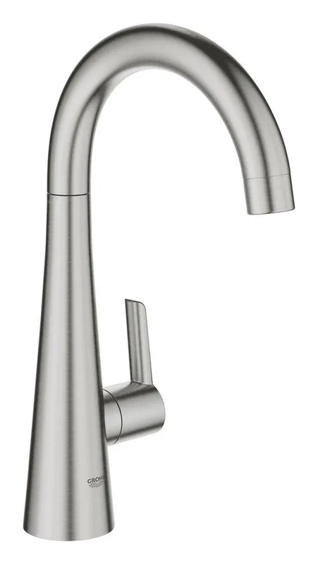 GROHE 30026DC2 Zedra Single Handle Lever Handle Bar Faucet in SuperSteel InfinityFinish
