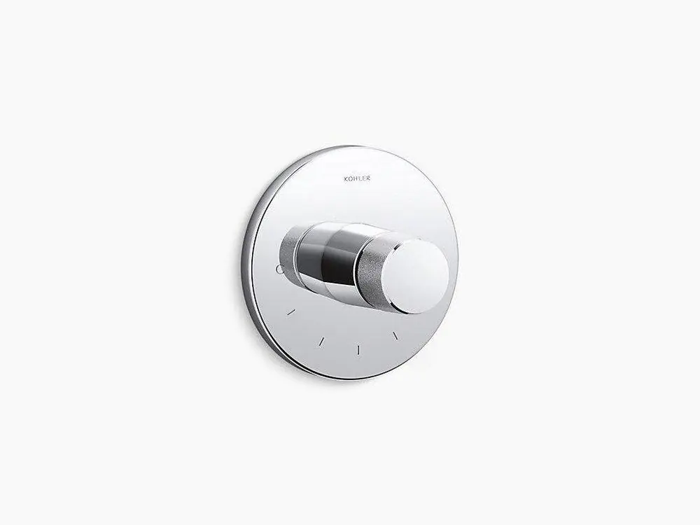 KOHLER T78027-8-CP Components Single Handle Thermostatic Valve Trim in Polished Chrome