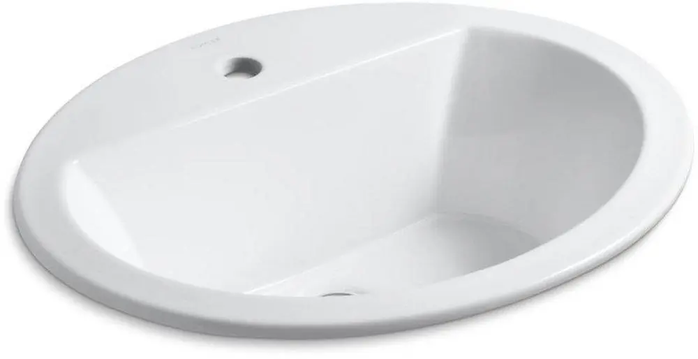 Kohler 2699-1-0 Bryant 20-1/8 x 16-1/2 in. Oval Drop-in Bathroom Sink