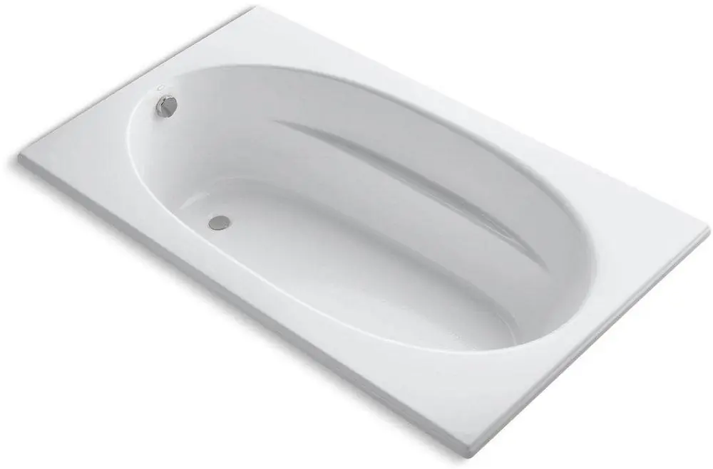 Kohler 1115-0 Windward 72 x 42 in. Soaker Drop-In Bathtub with Reversible Drain