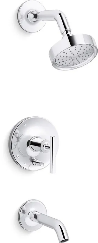 KOHLER T14420-4G-CP Purist One Handle Single Function Bathtub & Shower Faucet Trim Only