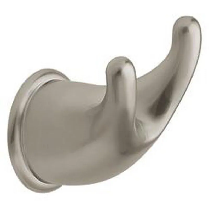 Moen YB8003SN Mason 2-Hook Robe Hook in Satin Nickel