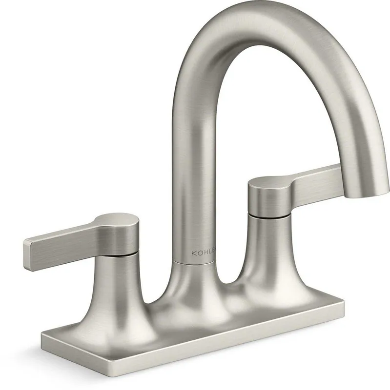 Kohler 28124-4-BN Venza Two Handle Centerset Bathroom Sink Faucet
