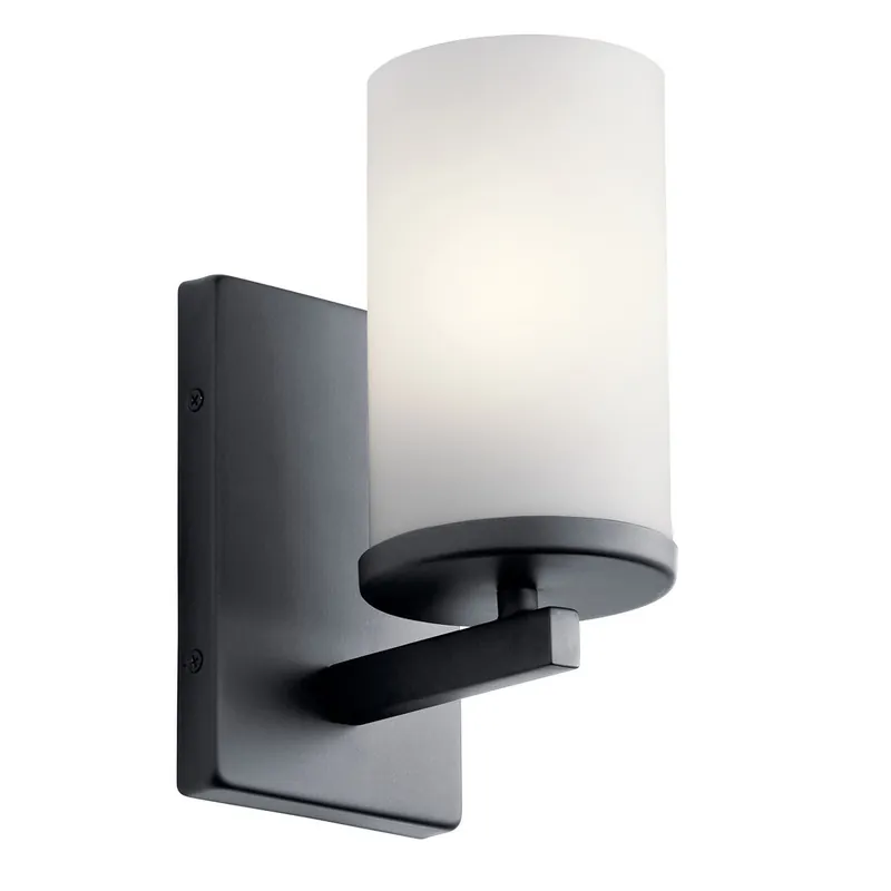 Kichler 45495BK Crosby 1 Light Wall Sconce 100 W
