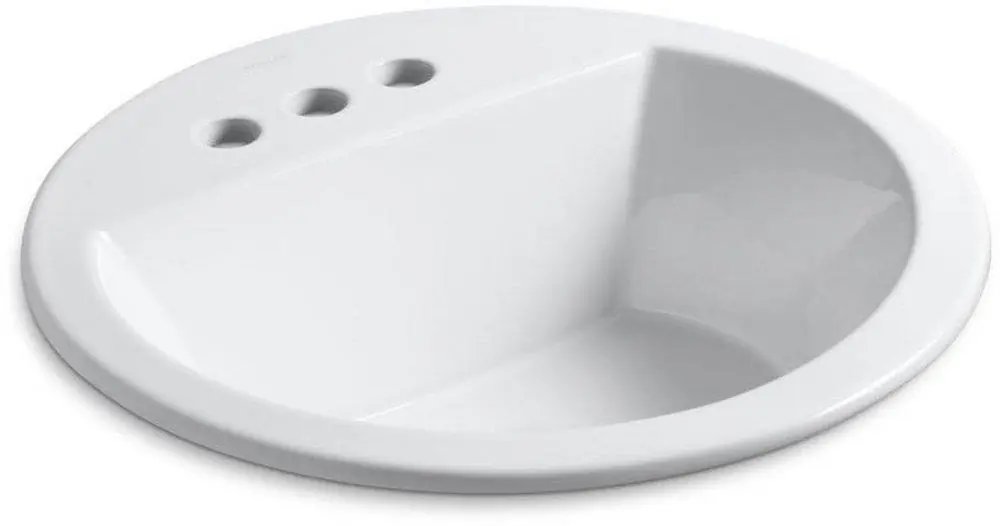 Kohler 2714-4-0 Bryant 18-7/8 x 18-7/8 in. Round Drop-in Bathroom Sink