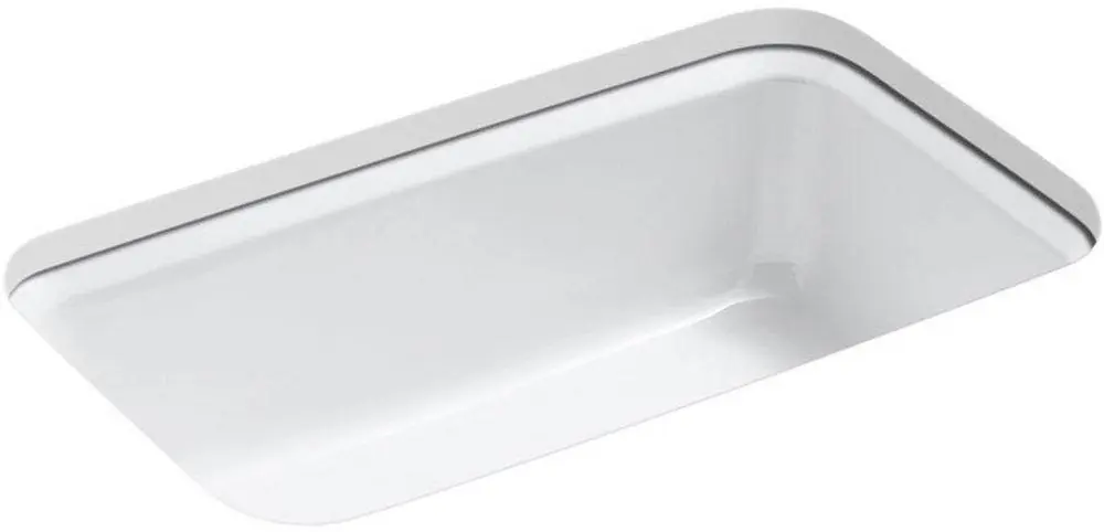 Kohler 5832-5U-0 Bakersfield 31 x 22 in. 5 Hole Cast Iron Single Bowl Undermount Kitchen Sink