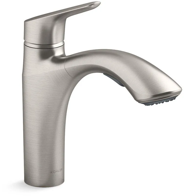 KOHLER 30468-VS Rival Single Handle Pull Out Kitchen Faucet in Vibrant Stainless
