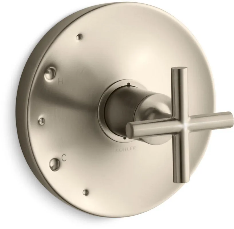 Kohler TS14423-3-BV Purist Single Handle Pressure Balancing Valve Trim in Vibrant Brushed Bronze