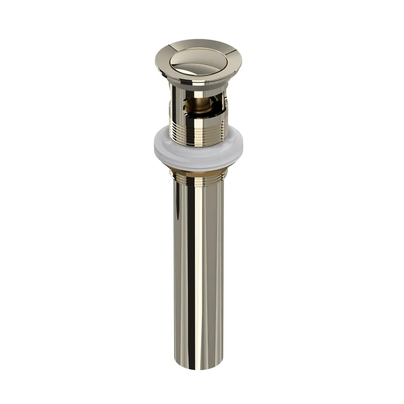 Rohl 0127DOFPN Push Drain With Overflow in Polished Nickel