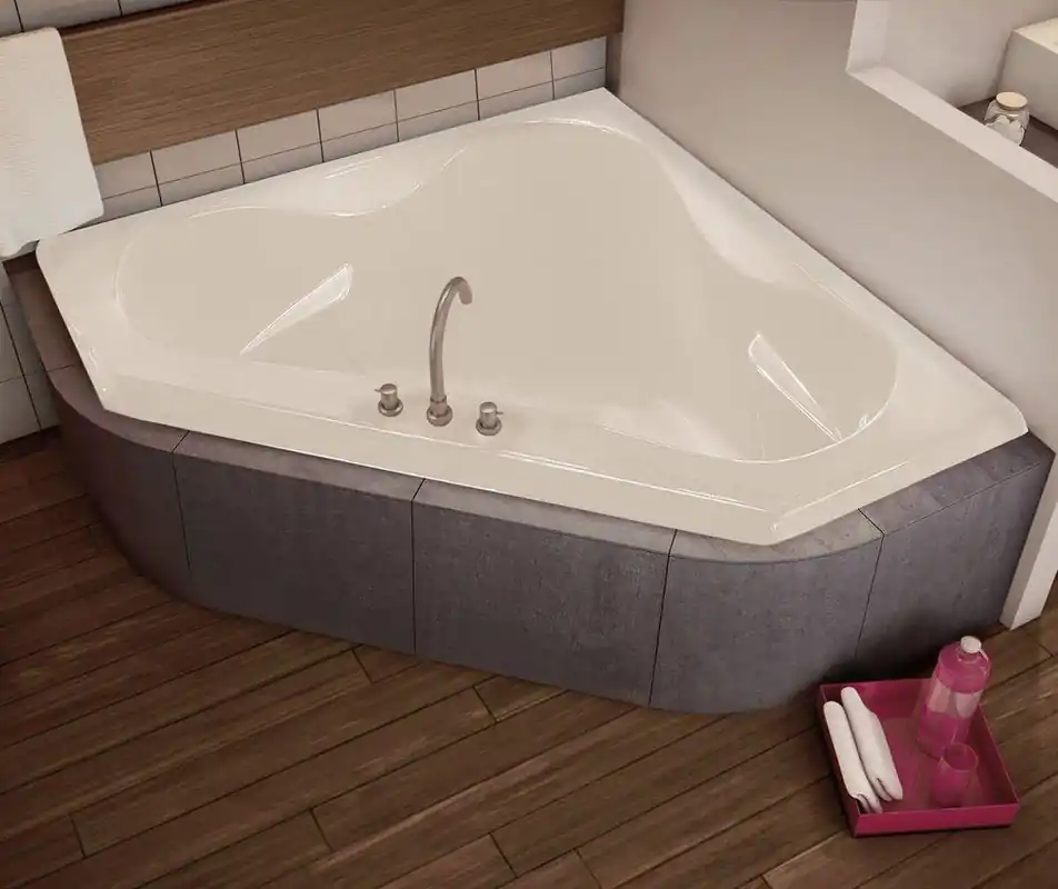 MAAX 100053-000-001-000 Tryst 59-1/4 x 59-1/4 in. Drop-In Bathtub with Center Drain