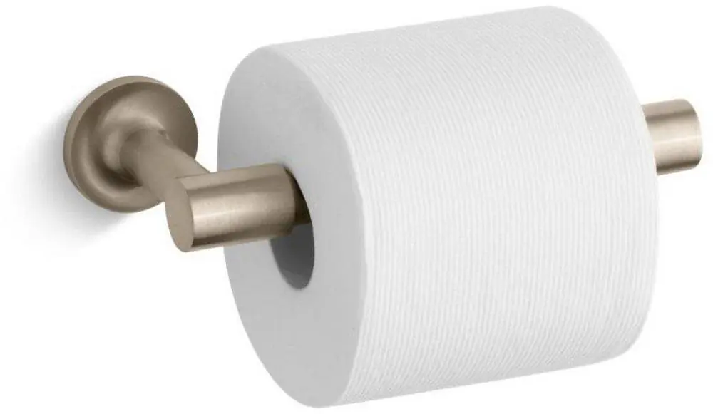 KOHLER 14377-BV Purist Wall Mount Toilet Tissue Holder in Vibrant Brushed Bronze