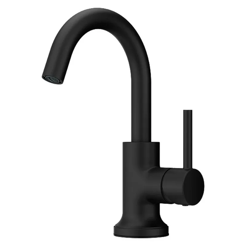 Pfister LG42-TNT2B Tenet Single Handle Monoblock Bathroom Sink Faucet in Matte Black