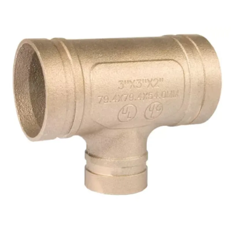 Gruvlok GVLF-621-250.200 2-1/2 x 2 Tee (Reducing) - Copper - GR x GR x GR