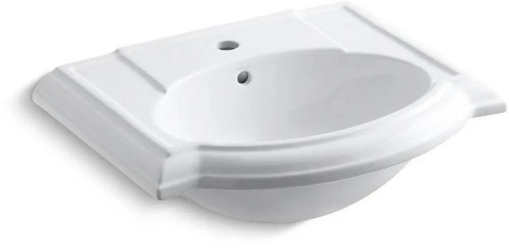 Kohler 2287-1-0 Devonshire 24-1/8 x 19-3/4 in. White Rectangular Pedestal Sink