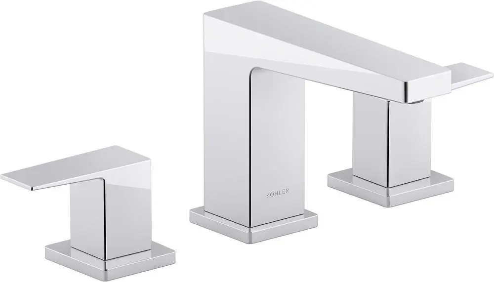 KOHLER 24857-4-CP Honesty Two Handle Widespread Bathroom Sink Faucet in Polished Chrome