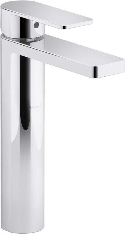 KOHLER 23475-4-CP Parallel Single Handle Monoblock Bathroom Sink Faucet in Polished Chrome