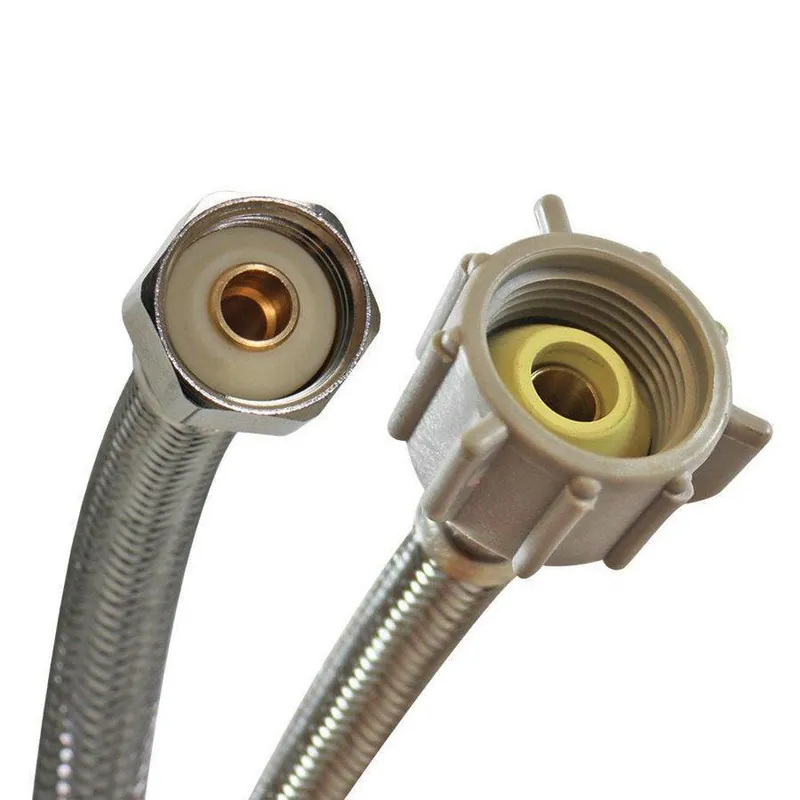 Fluidmaster B4T12U 3/8 in x 1/2 in x 12 in Braided Stainless Toilet Flexible Water Connector