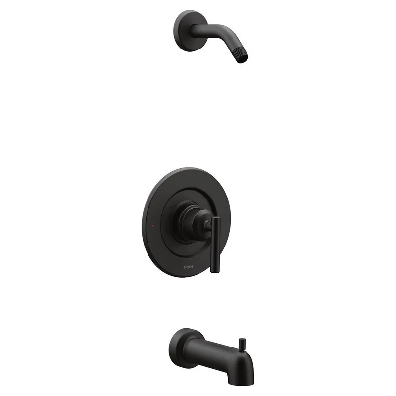 Moen T2903NHBL Gibson One Handle Single Function Bathtub & Shower Faucet in Matte Black (Trim Only)
