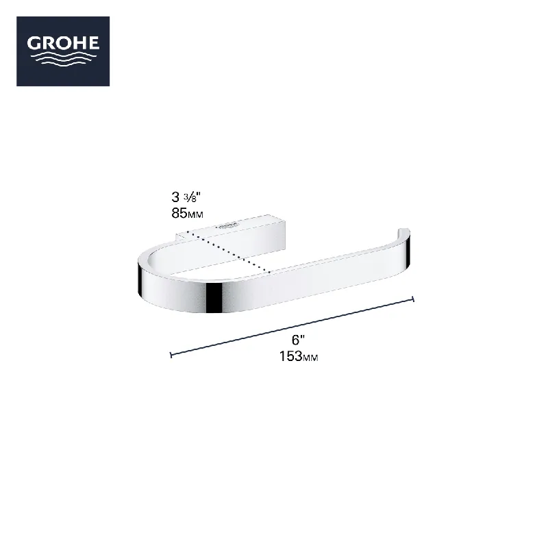 Grohe 41068EN0 Paper Holder w/o Cover in Grohe Brushed Nickel