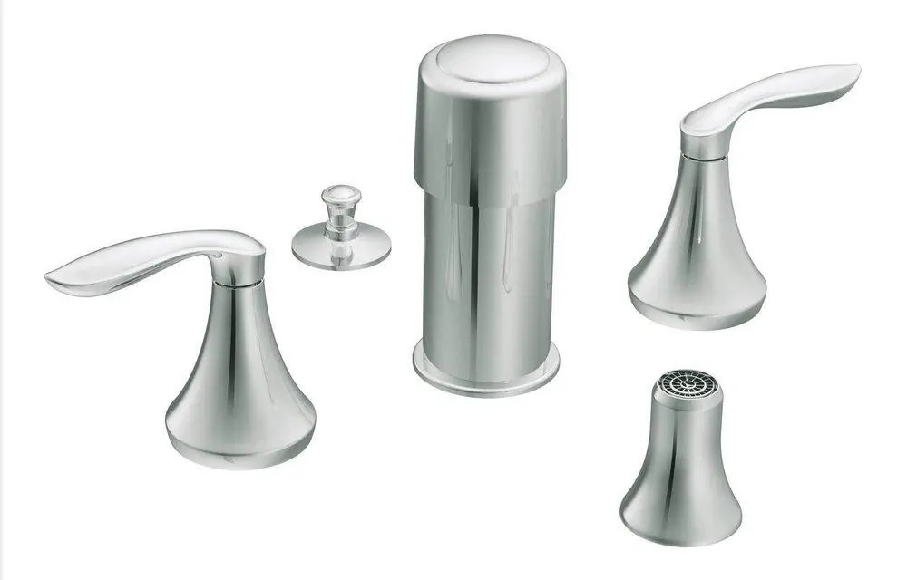 Moen T5220 Eva Bidet Faucet with Double Lever Handle in Polished Chrome