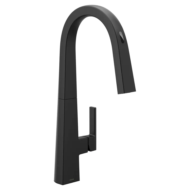 Moen S75005EV2BL Nio Smart Faucet Touchless Pull-Down Sprayer Kitchen Faucet with Voice and Motion Control
