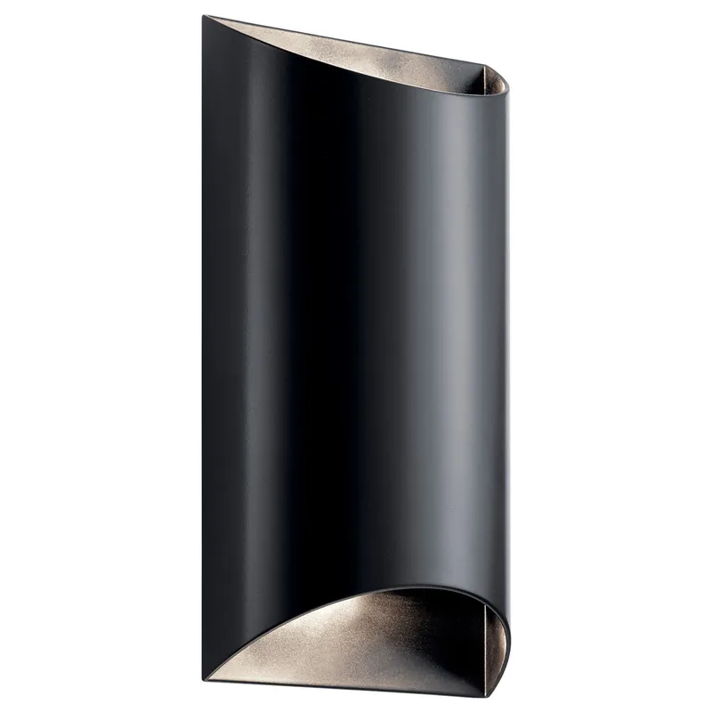 Kichler 49279BKLED Wesley 2 Light LED Outdoor Wall Light