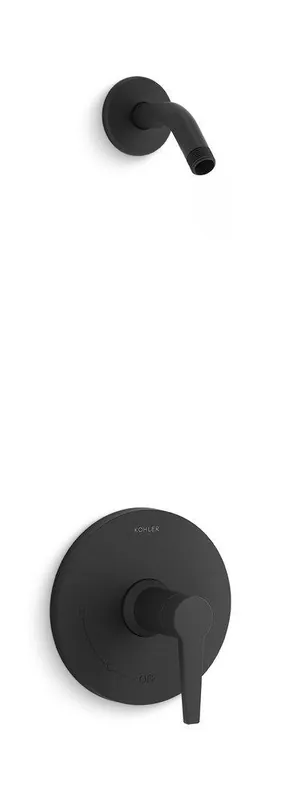 Kohler TLS97077-4-BL Pitch Single Handle Shower Faucet in Matte Black Trim Only