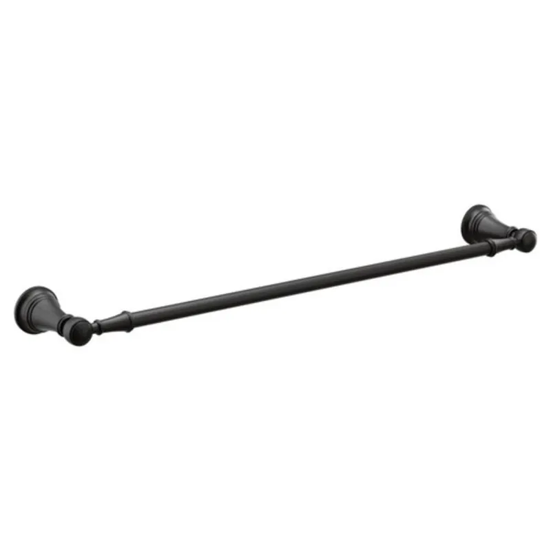 Moen YB8424BL Weymouth 24 in. Towel Bar in Matte Black