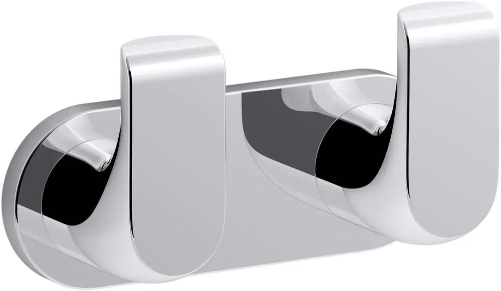Kohler 97500-CP Avid 2-Hook Robe Hook in Polished Chrome
