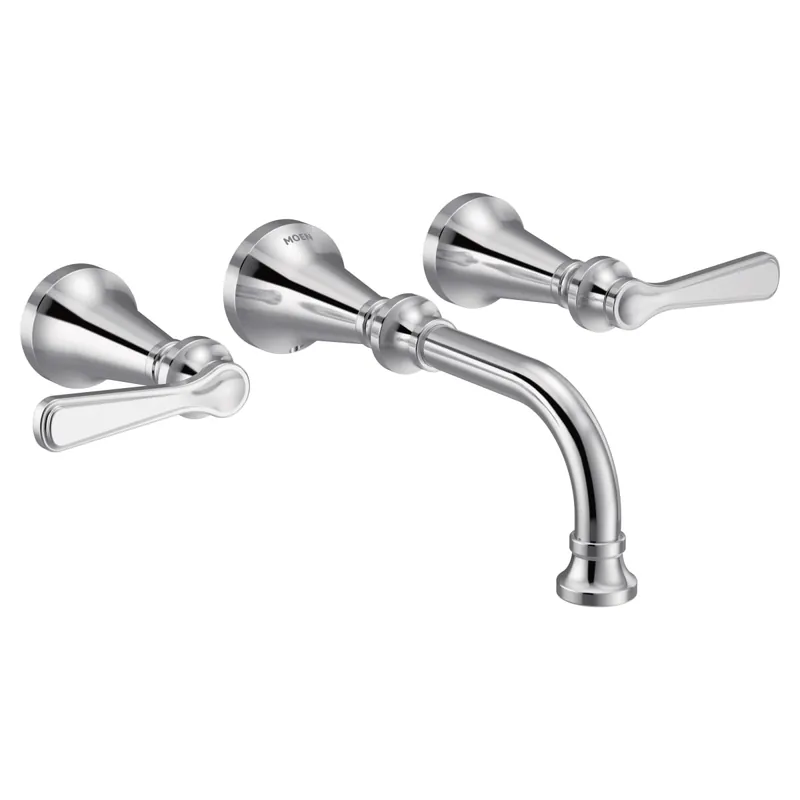 Moen TS44104 Colinet Traditional Lever Handle Wall Mount Bathroom Faucet Trim