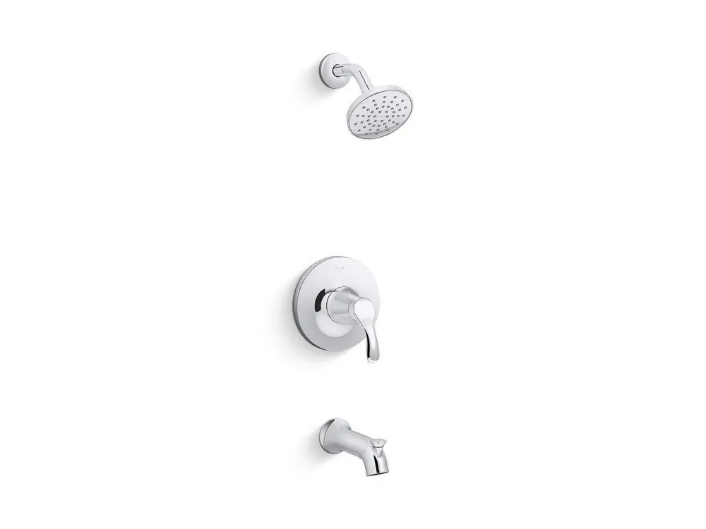 KOHLER TS27391-4G-CP Simplice One Handle Single Function Bathtub & Shower Faucet