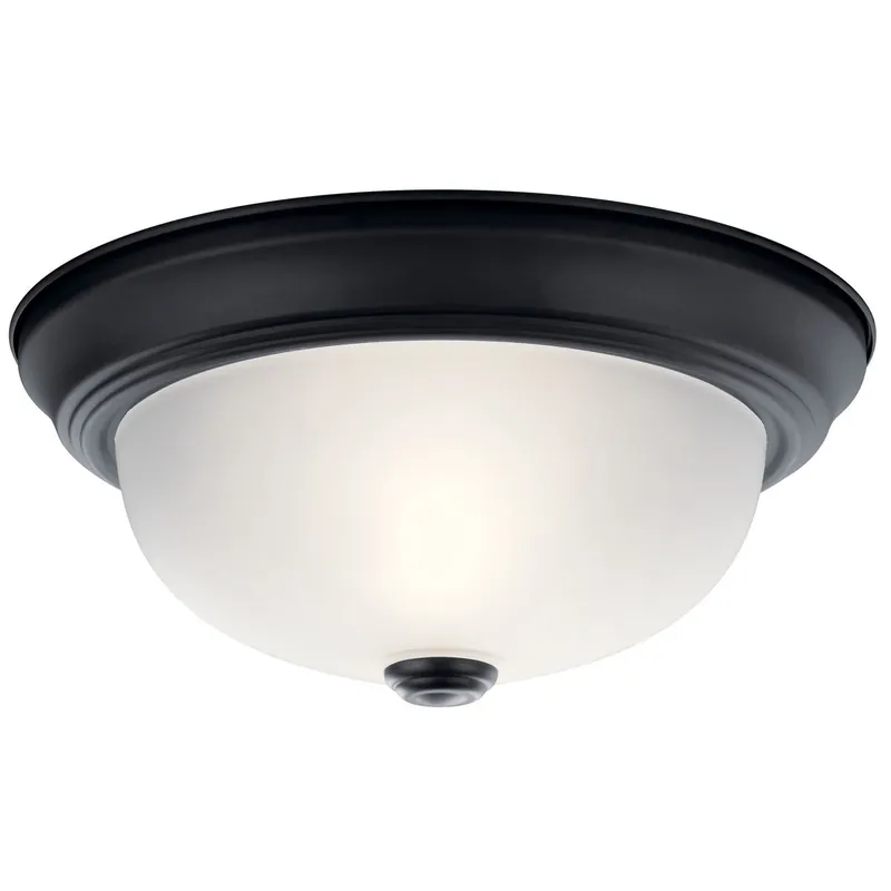 Kichler 8111BK 2 Light Flush Mount Power 11.25 Inch