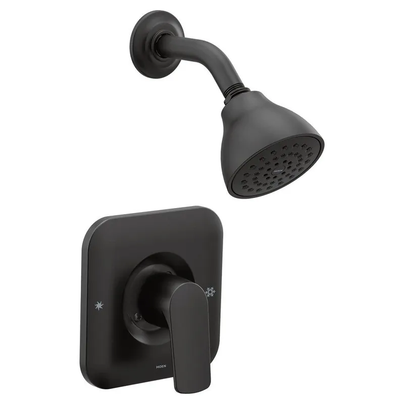 Moen T2812BL Rizon One Handle Single Function Shower Faucet in Matte Black (Trim Only)