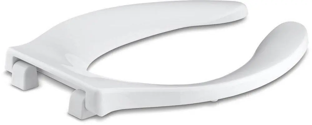 Kohler 4731-GC-0 Stronghold Quiet-Close Elongated Open Front Toilet Seat in White