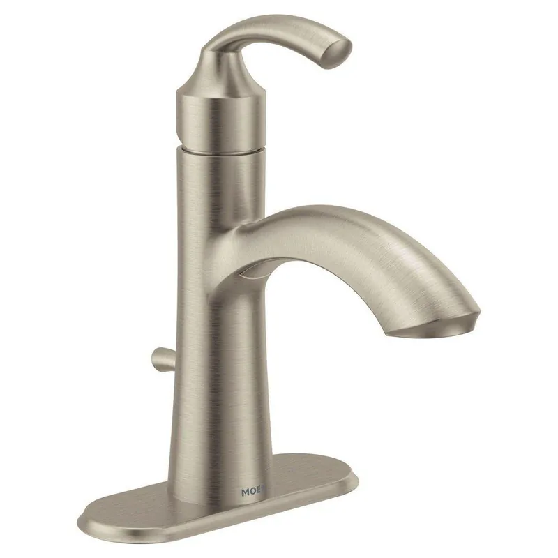 Moen 6170BN Glyde™ Single Handle Bathroom Sink Faucet in Brushed Nickel