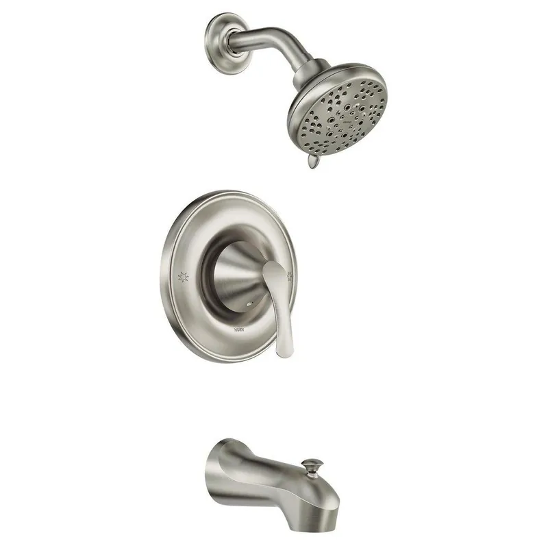 Moen 82550SRN Darcy One Handle Single Function Bathtub & Shower Faucet in Spot Resist Brushed Nickel
