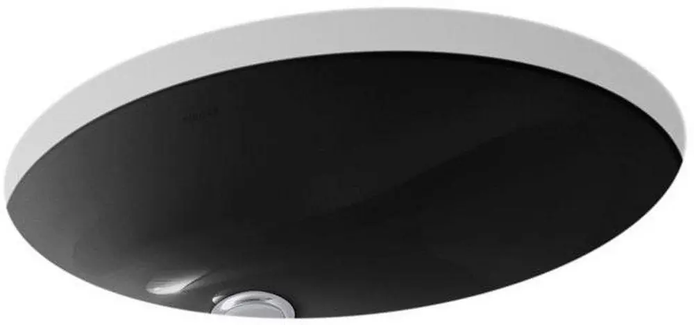 Kohler 2210-7 Caxton 19-1/4 x 16-1/4 in. Oval Undermount Bathroom Sink in Black Black