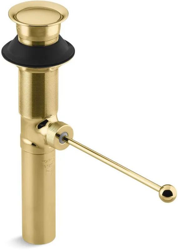 Kohler 7114-PB Premier Pop-Up Drain Exposed Less Overflow in Polished Brass