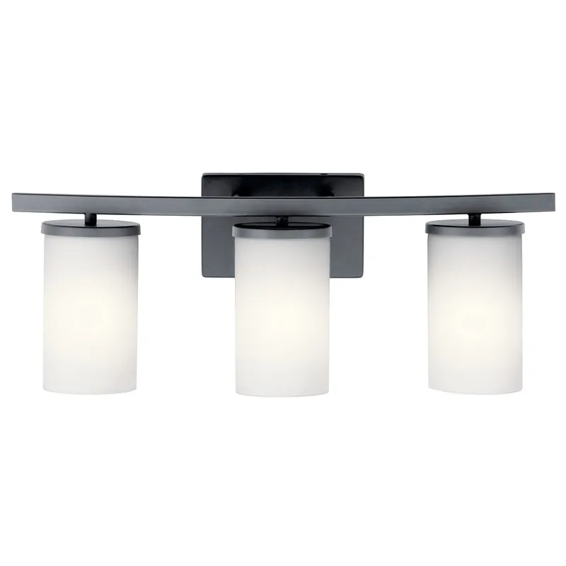 Kichler 45497BK Crosby Bath Light 3 Light 100W