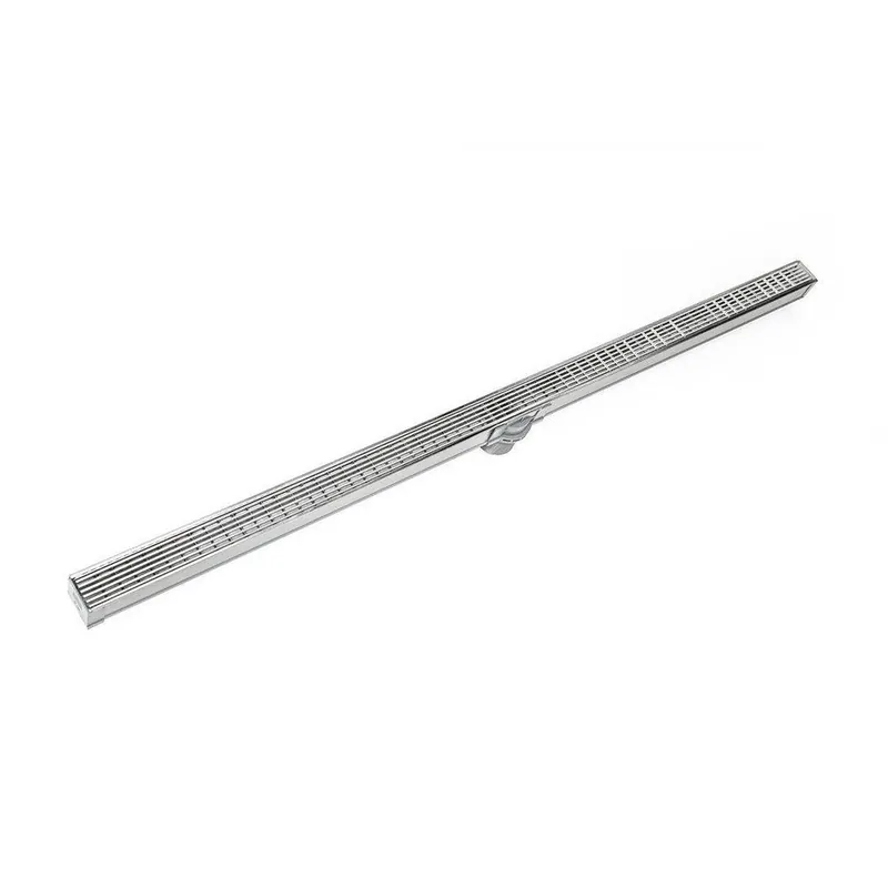 Infinity Drain SAG3860PS S-AG 38 Series 60 in. Linear Drain Compression Kit for Aged Silver Leaf in Polished Stainless Steel
