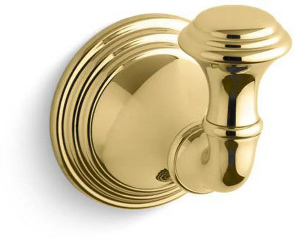 Kohler 10555-PB Devonshire Robe Hook in Vibrant Polished Brass