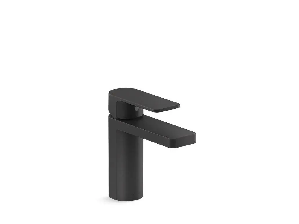 Kohler 23472-4K-BL Parallel Single Handle Monoblock Bathroom Sink Faucet in Matte Black